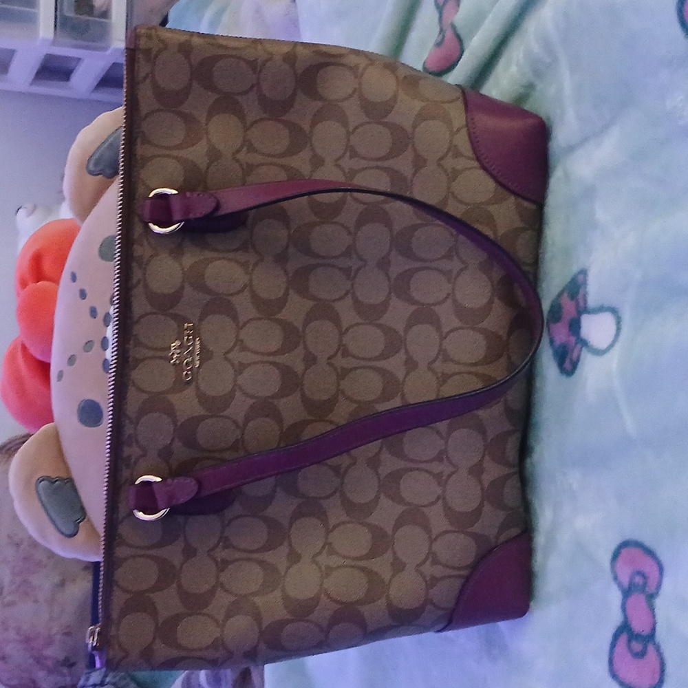 Authentic Coach Gallery Signature Canvas Handbag